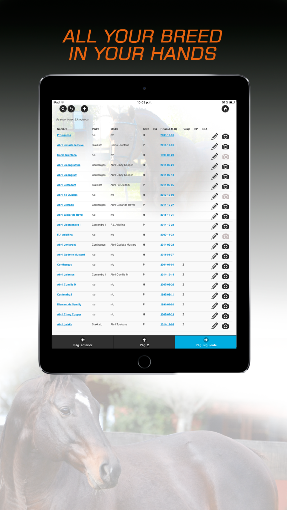 screenshot of Breeders App